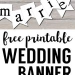 Free Printable Just Married Banner | Printables | Wedding, Just   Just Married Free Printable