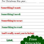 Free Printable Kids Christmas Wish List Santa Letter   Must Have Mom   Free Printable Christmas Wish List