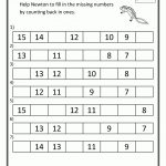 Free Printable Kindergarten Math Worksheets Counting Back In 1S To   Free Printable Kindergarten Math Activities