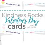 Free Printable Kindness Rocks Valentine's Day Cards   Money Saving   Free Printable Kindness Cards