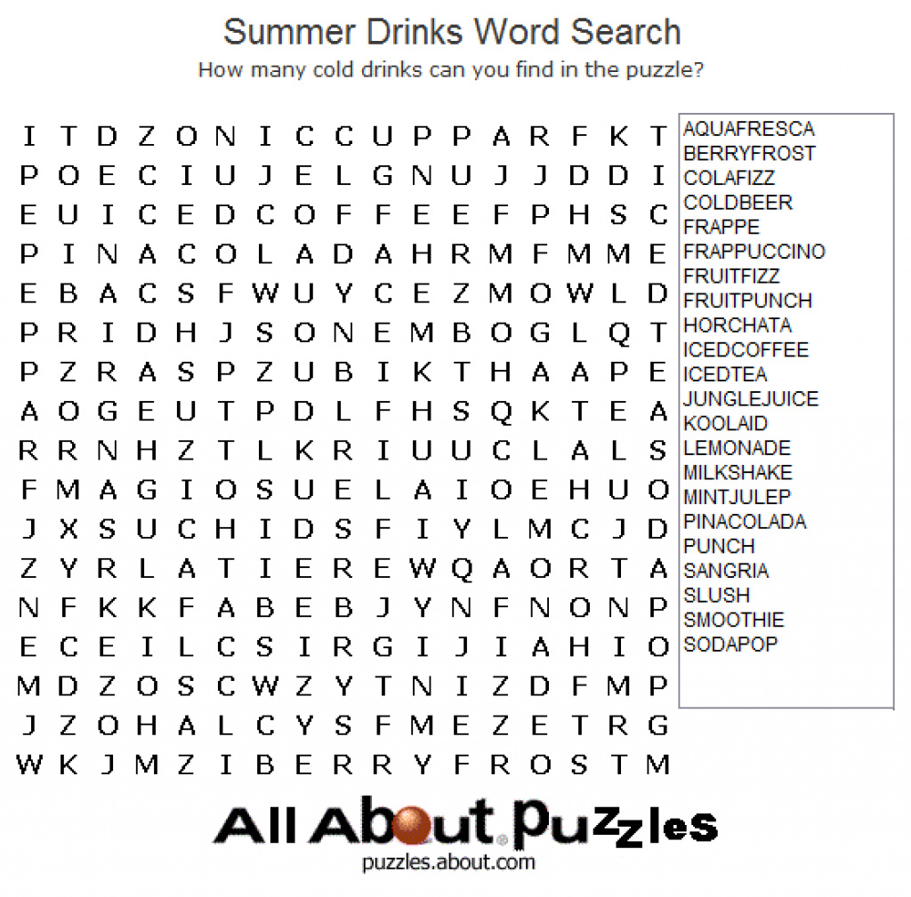 Word Search Puzzles Printable For Adults Pdf