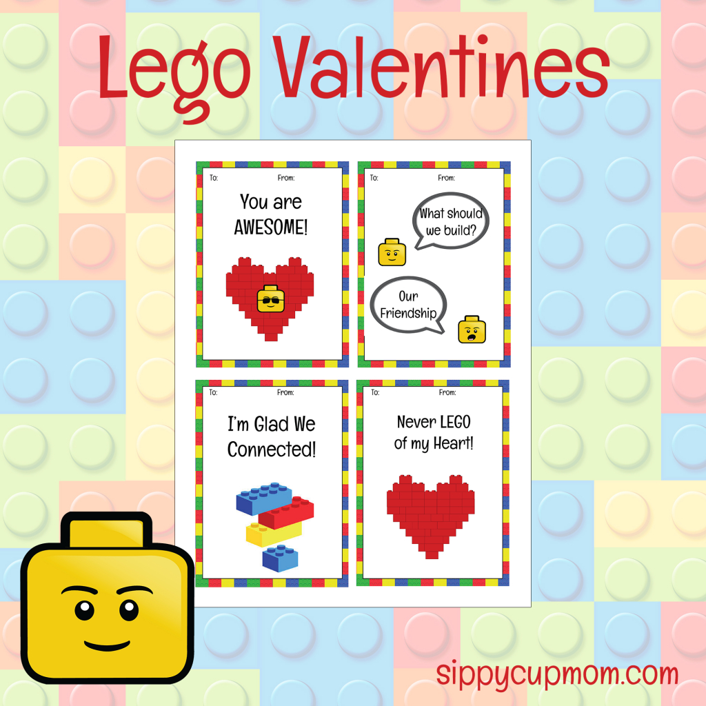 Free Printable Lego Valentine&amp;#039;s Day Cards - Sippy Cup Mom - Free Printable Valentines Day Cards For Mom And Dad