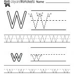 Free Printable Letter W Alphabet Learning Worksheet For Preschool   Free Printable Learning Pages