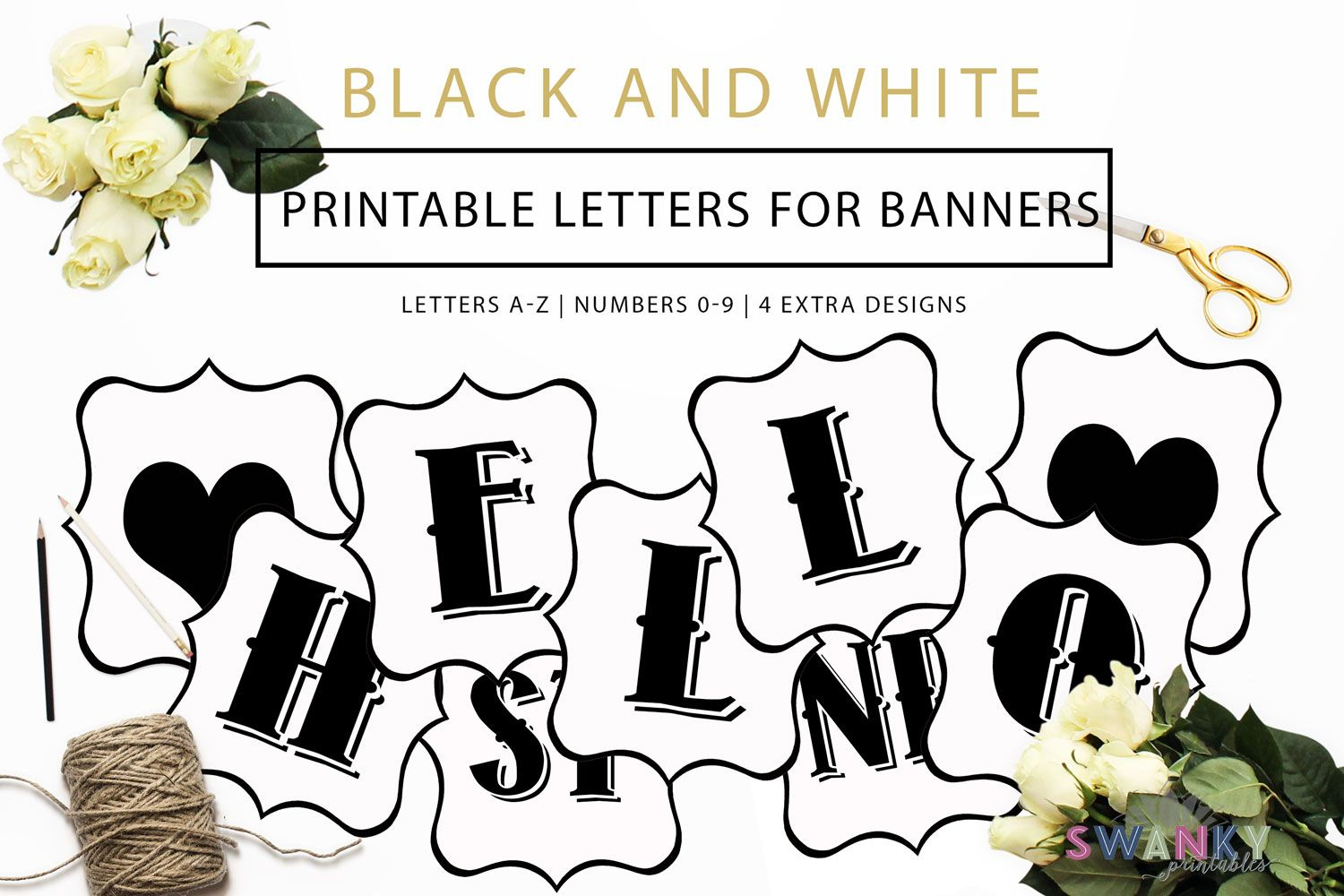 Free Printable Letters | Fonts | Pinterest | Banner Letters - Free Printable Letters Az