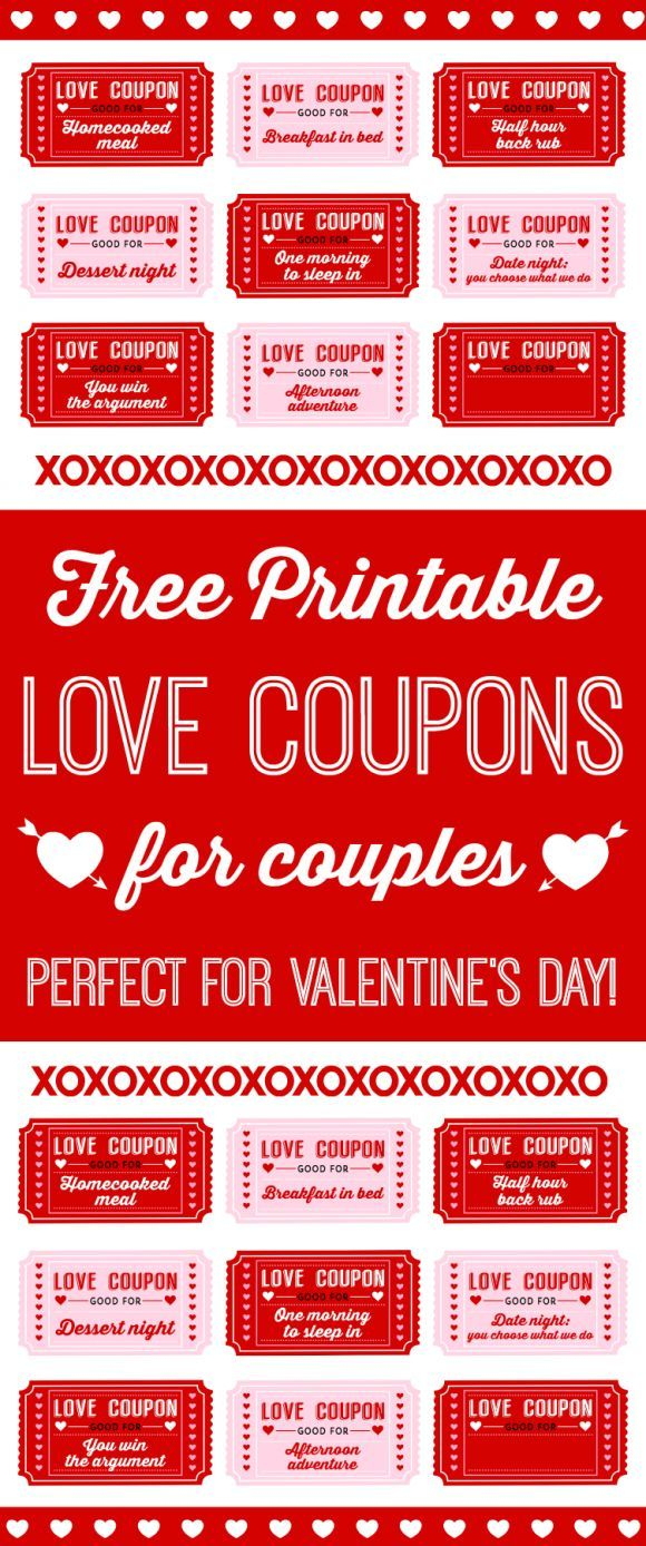 Free Printable Love Coupons For Couples On Valentine&amp;#039;s Day! | Blog - Free Printable Coupons For Husband
