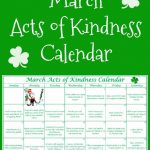 Free Printable March Acts Of Kindness Calendar | 30 Must Follow   Free Printable March Activities