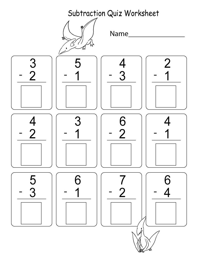 Free Printable Math Subtraction Worksheets For Kindergarten | K5 - Free Printable Math Worksheets For Kindergarten