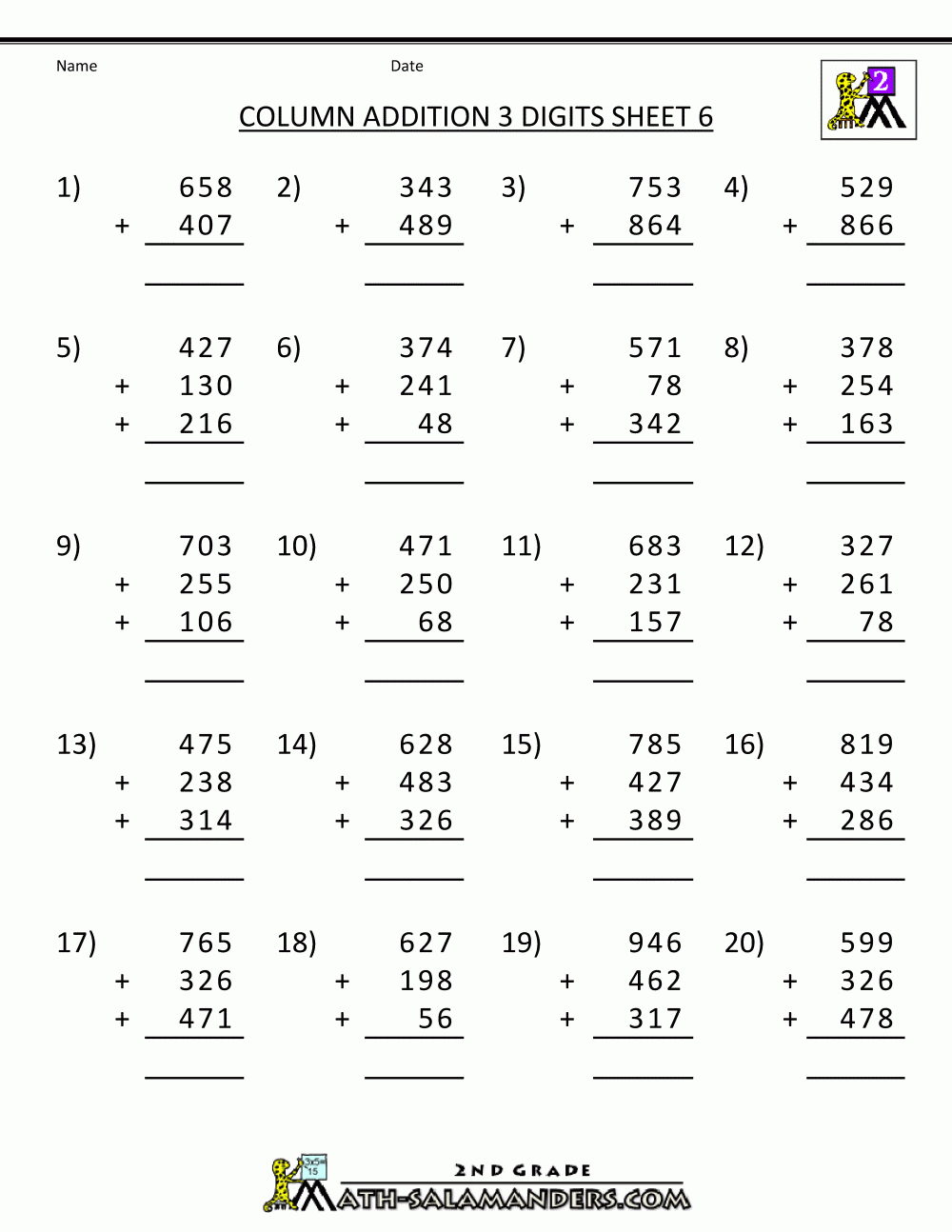 Free Printable Math Worksheets | Free Printable Math Worksheets - Free Printable Math Worksheets Addition And Subtraction
