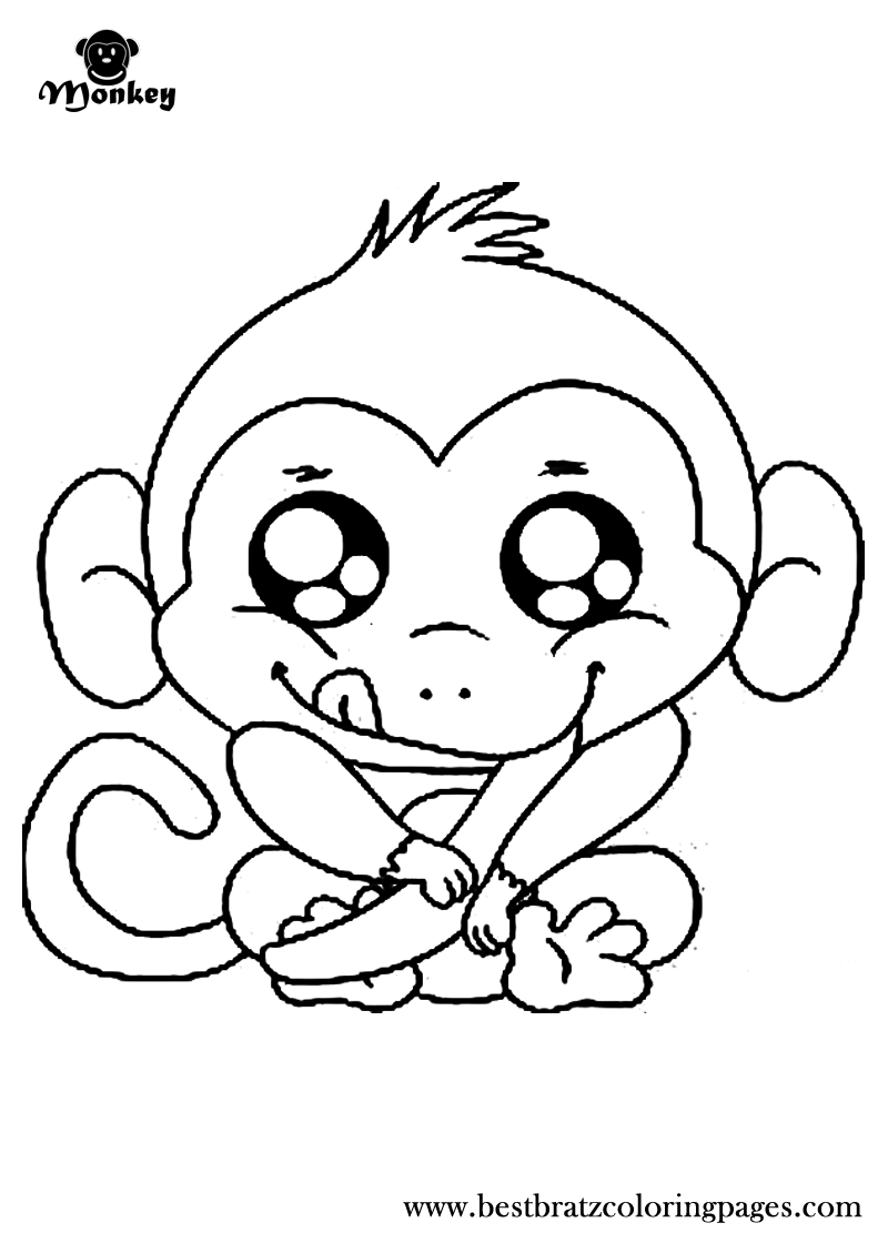 Free Printable Monkey Coloring Pages For Kids | Coloring Book - Free Printable Monkey Coloring Sheets