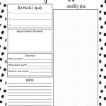 Free Printable Monthly At A Glance Planner | Print | Nyomtatható   Free Printable Monthly Planner