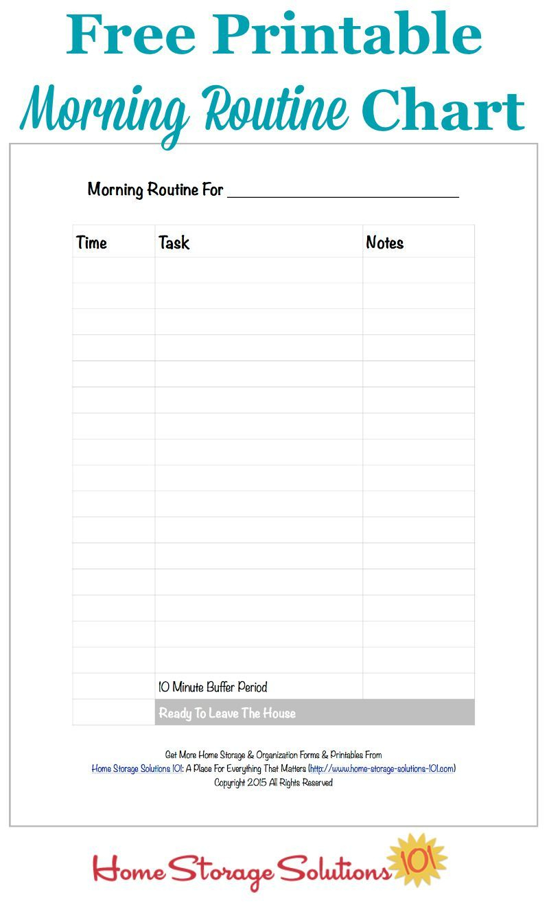 Free Printable Morning Routine Chart {Plus How To Use It} | Pinterest - Free Printable Morning Routine Chart