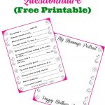 Free Printable Mother's Day Questionnaire & Portrait Page | Best   Free Printable Mother&#039;s Day Questionnaire