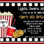 Free Printable Movie Party Invitations Unique Movie Birthday Party   Movie Birthday Party Invitations Free Printable
