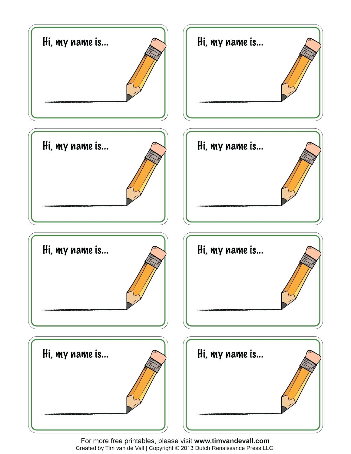 Free Printable Customizable Name Tags