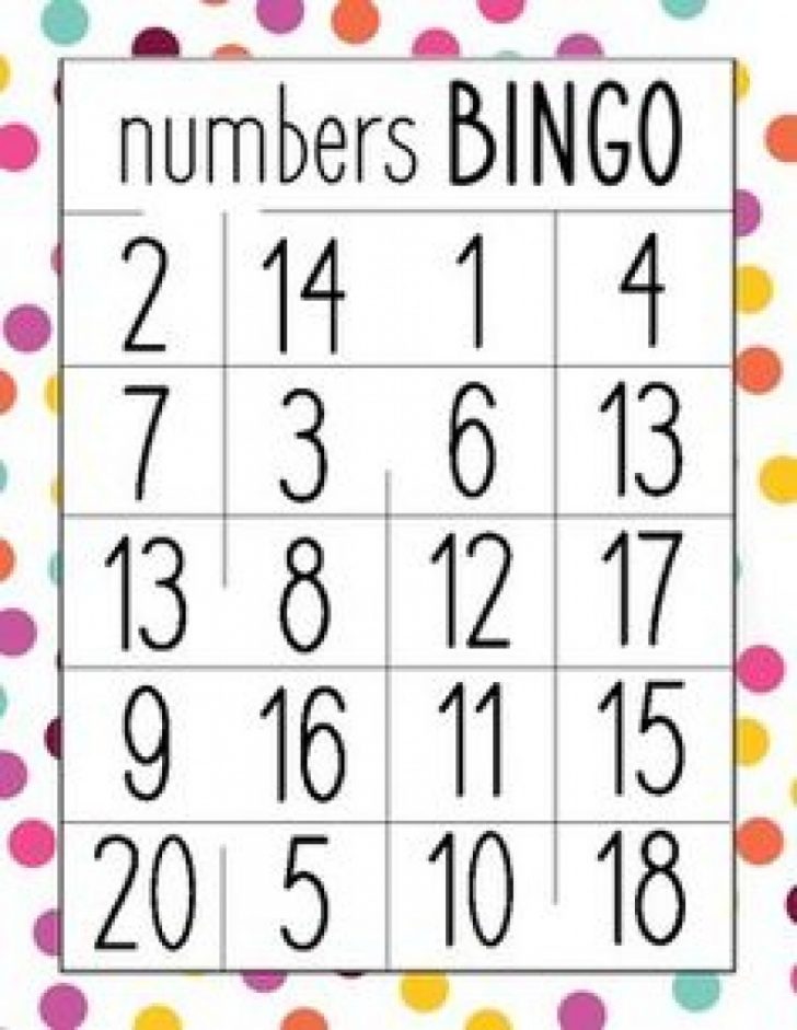 Free Printable Number Bingo Card Generator 