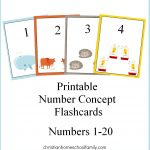Free Printable Number Concept Flashcards   Christian Homeschool Family   Free Printable Number Cards
