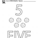 Free Printable Number Five Learning Worksheet For Preschool   Free Printable Learning Pages