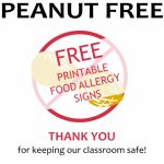 Free Printable Nut Free School Signs   Lil Allergy Advocates With   Printable Peanut Free Classroom Signs
