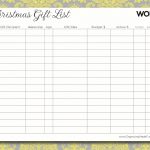 Free Printable   Organize Your Christmas Gifts With This Gift List   Free Printable Gift List