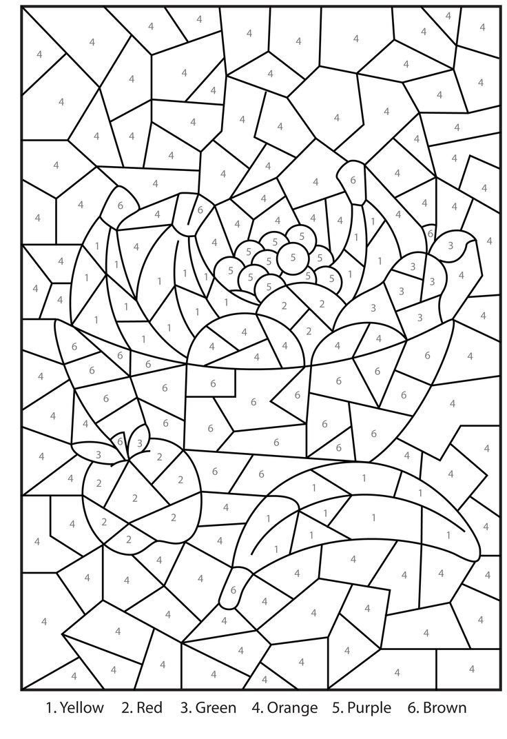 Free Printable Paintnumbers For Adults - Coloring Home - Free Printable Paint By Number Coloring Pages