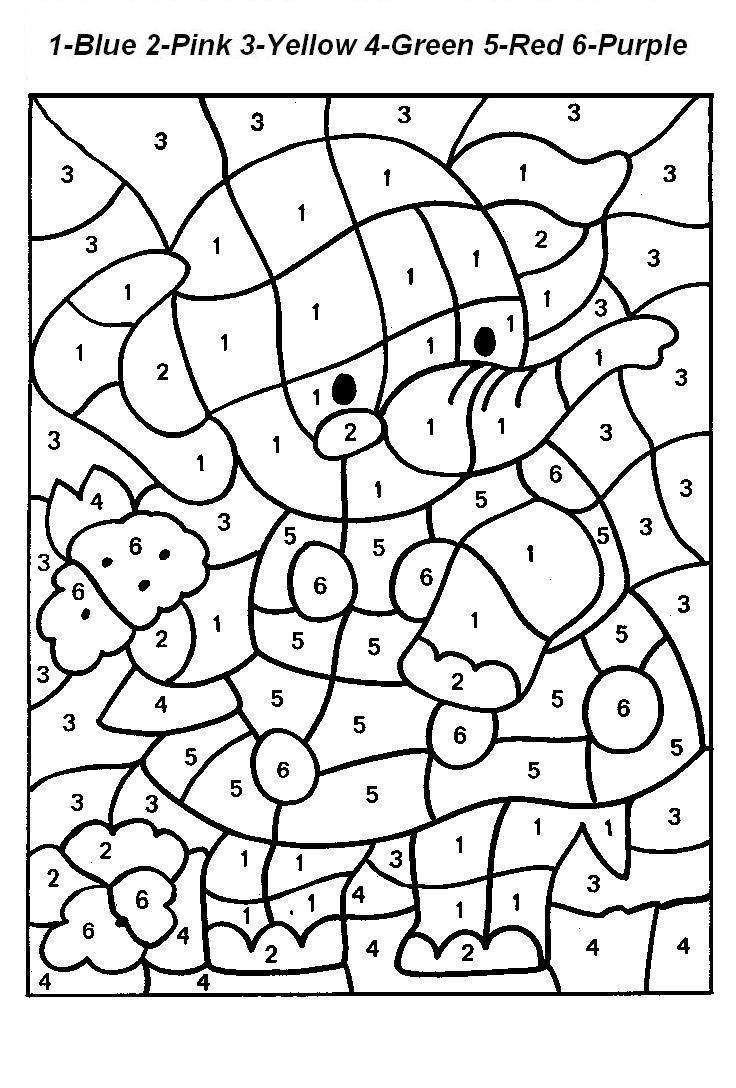 Free Printable Paintnumbers For Adults Coloring Home - Free Printable Paint By Number Coloring Pages