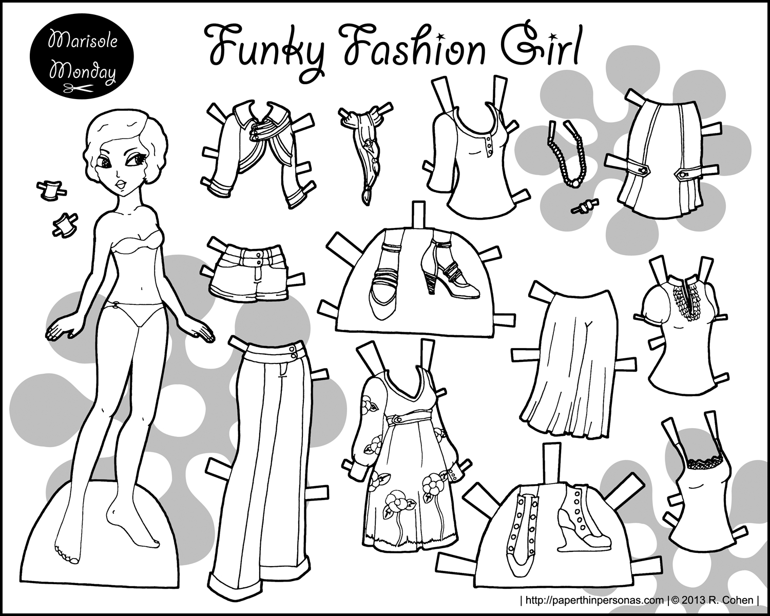 Free Printable Paper Dolls To Color | Shannon Paper Dolls | Paper - Free Printable Paper Dolls Black And White