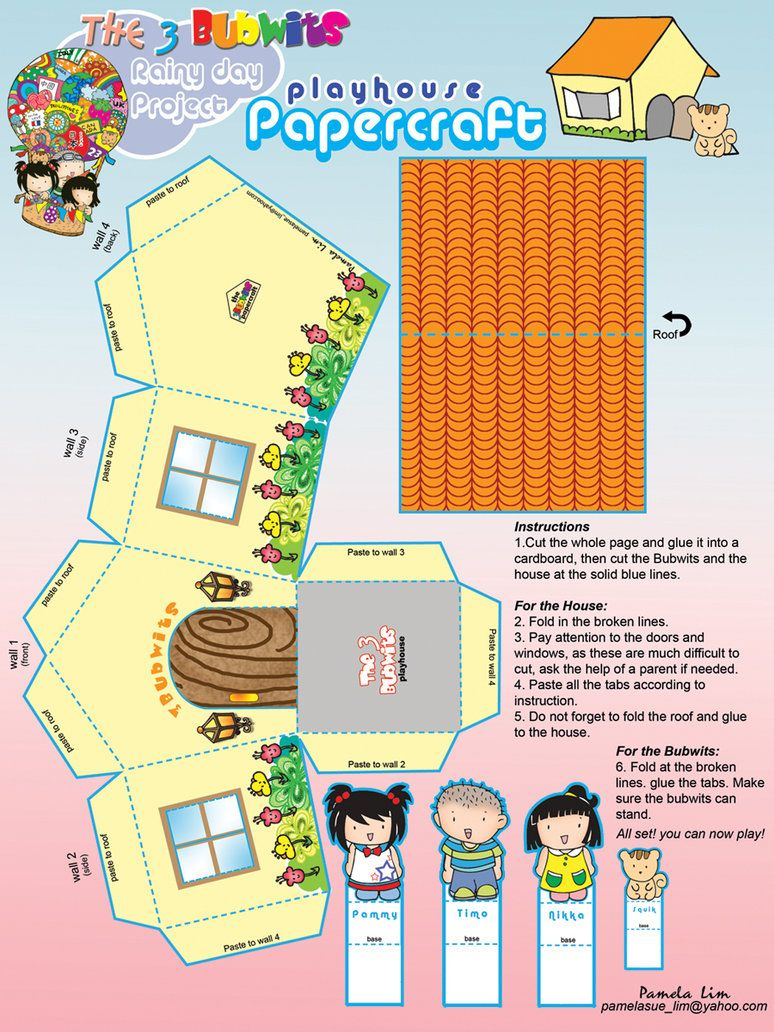 Free Printable Papercraft House~Pammylim On Deviantart | 1:6 Toy - Free Printable Paper Crafts