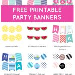 Free Printable Party Banners From @chicfetti | Party / Celebrations   Free Printable Birthday Banner