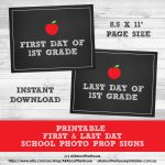 Free Printable Photo Prop Grade Signs For Back To School (First   Free Printable Signs
