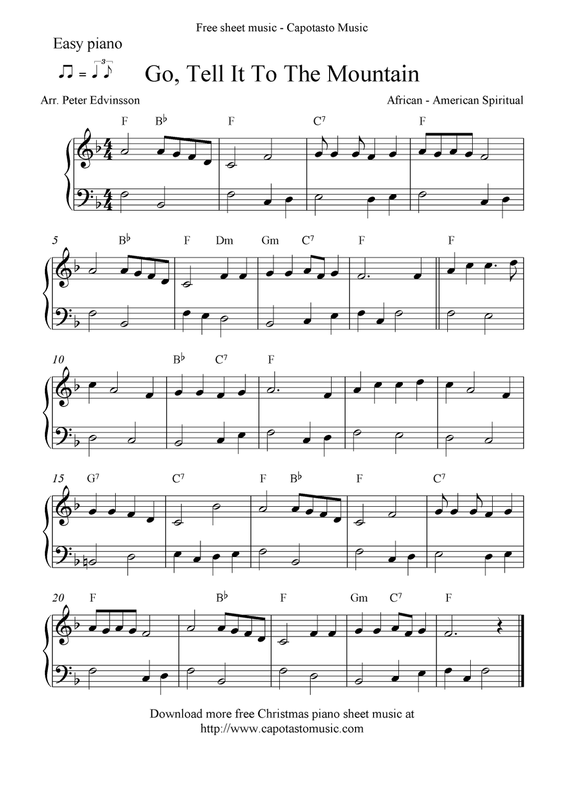Free Printable Piano Sheet Music | Free Sheet Music Scores: Easy - Free Christmas Sheet Music For Keyboard Printable
