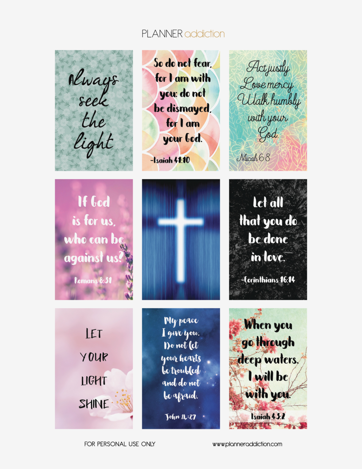 Free Printable Planner Stickers – Bible Scripture – Large Happy - Free Printable Bible Verse Labels