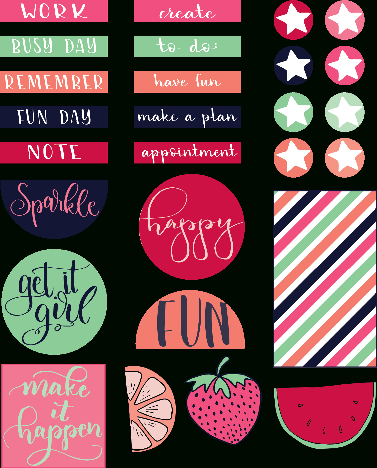 Free Printable Planner Stickers - Liz On Call - Free Printable Stickers For Teachers
