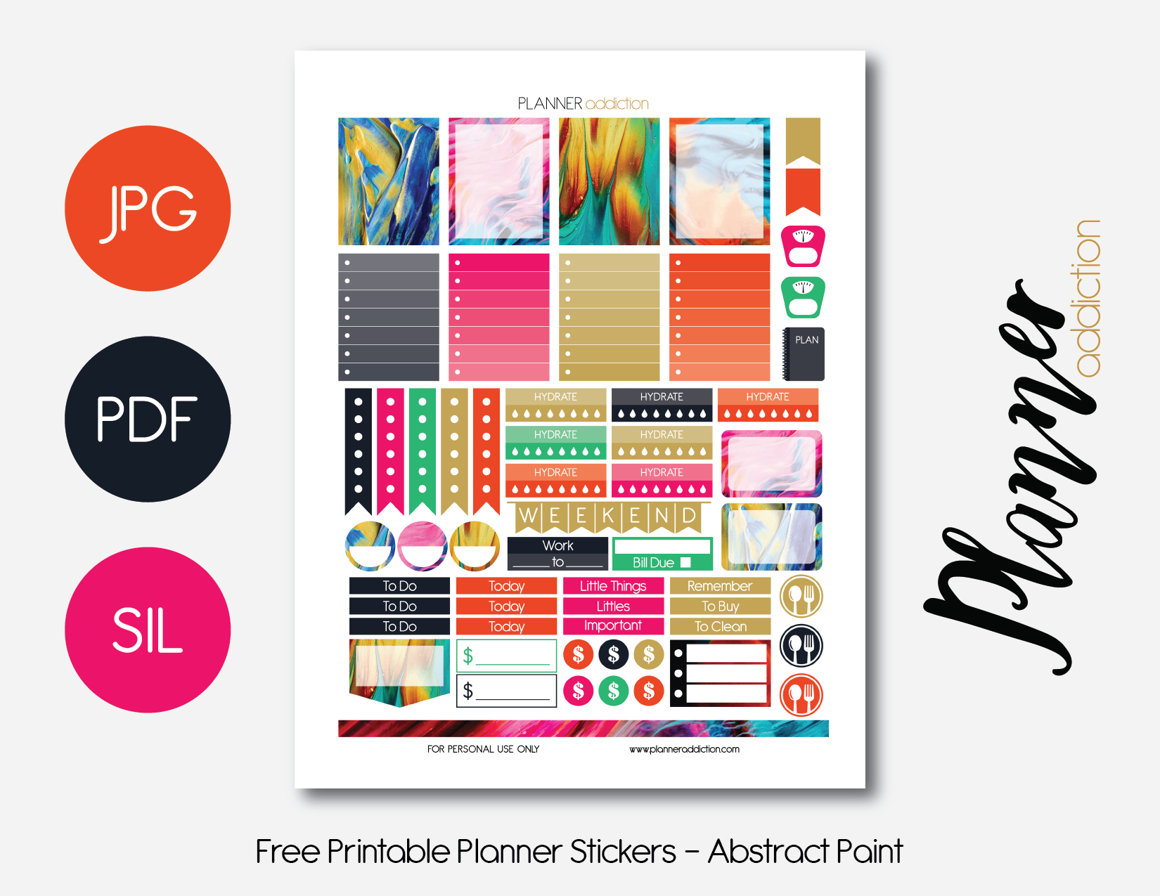 Free Printable Planner Stickers – Planner Addiction - Free Printable Planner Stickers