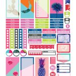 Free Printable Planner Stickers   Tropical Pop Art   Happy Planner   Free Printable Happy Planner Stickers