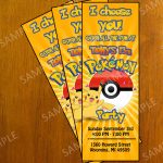 Free Printable Pokemon Invitation Cards | *{Elijah} ❤ | Pokemon   Pokemon Invitations Printable Free