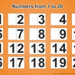 Free Printable Poster With Numbers From 1 To 20   Free Printables   Free Printable Number Posters