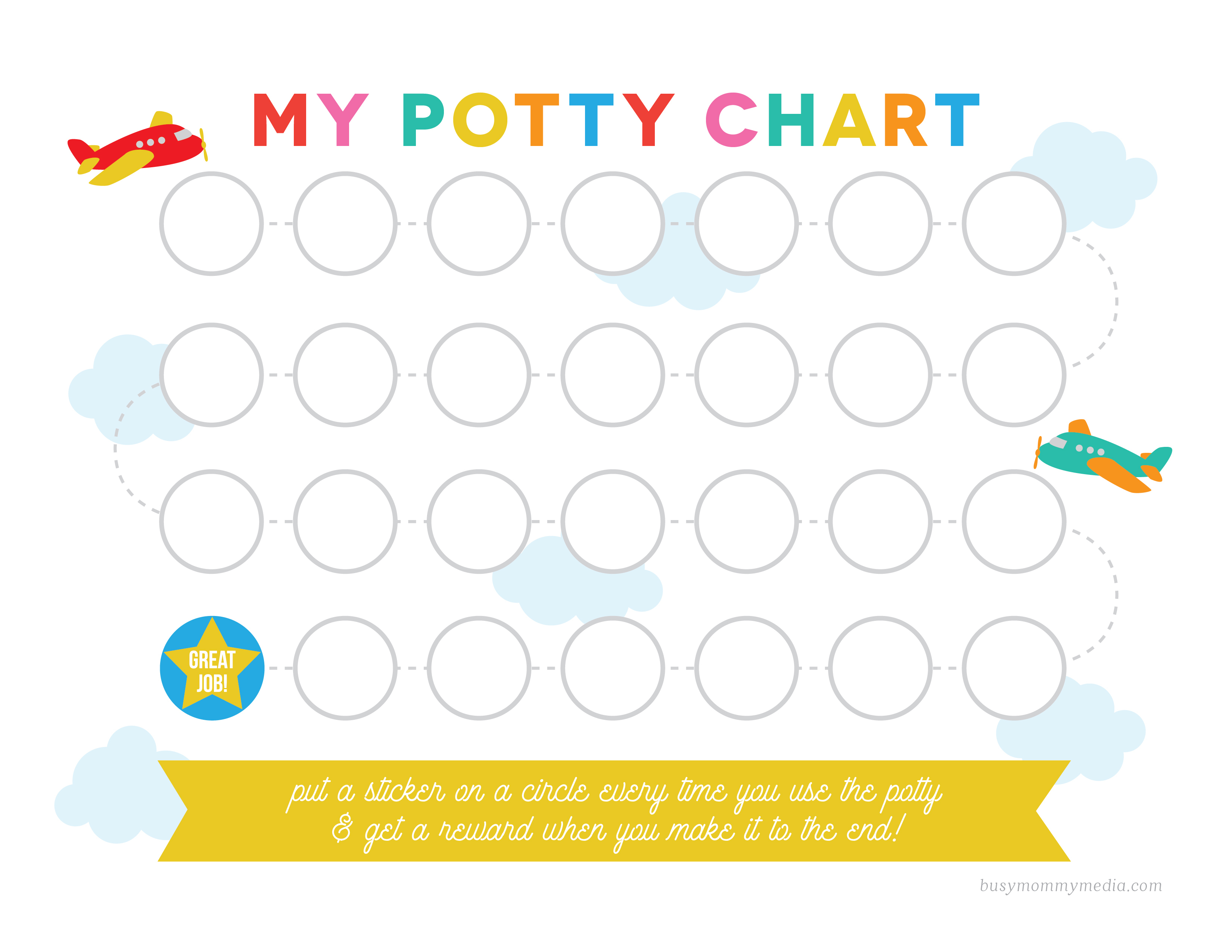 Free Printable Potty Training Chart - Free Printable Potty Training Charts