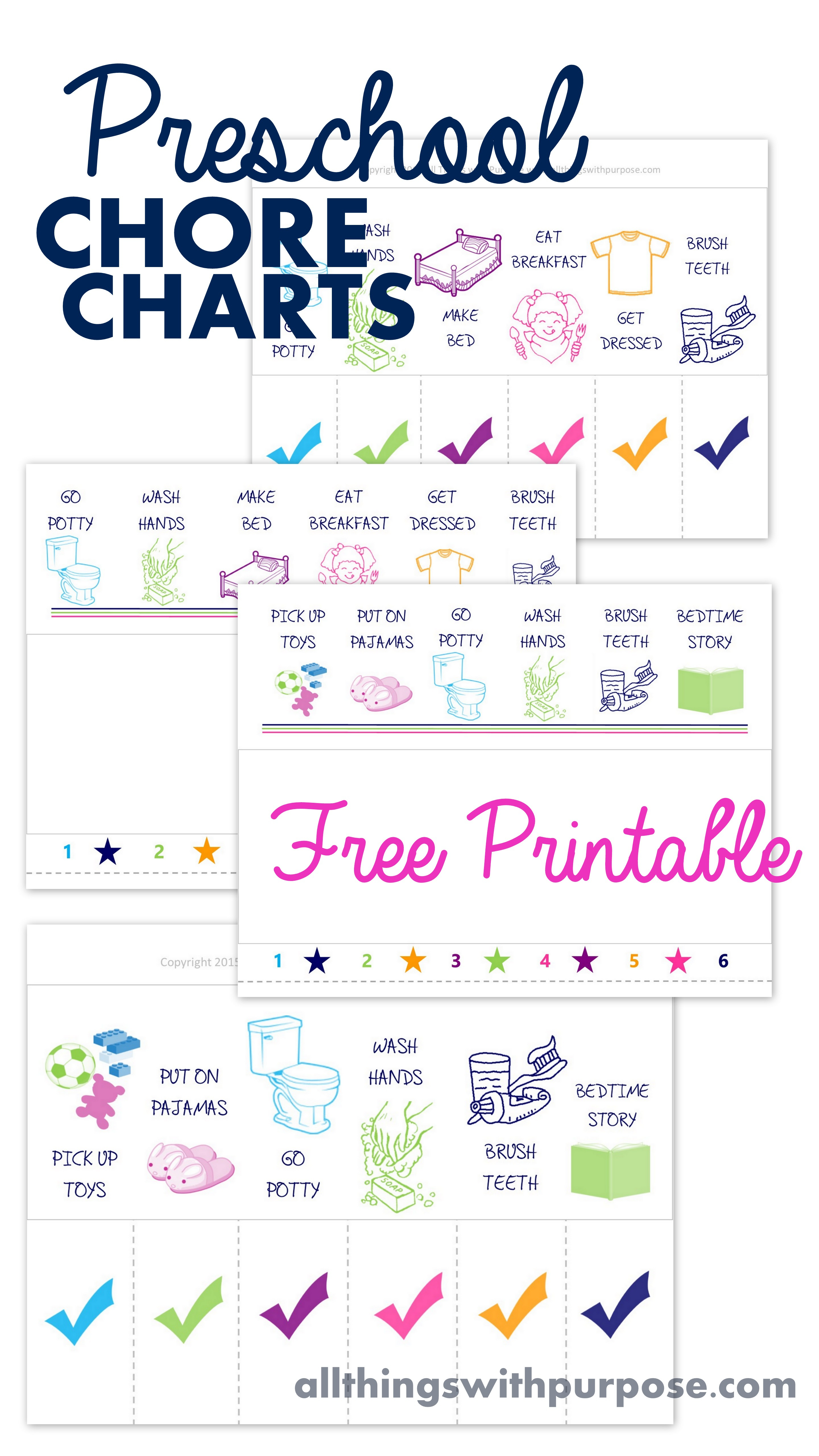 Free Printable Preschool Chore Charts - Free Printable Job Charts For Preschoolers