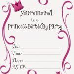 Free Printable Princess Birthday Party Invitations #freeprintables   Free Printable Princess Invitation Cards