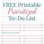 Free Printable Prioritized To Do List   Weekly To Do List Free Printable