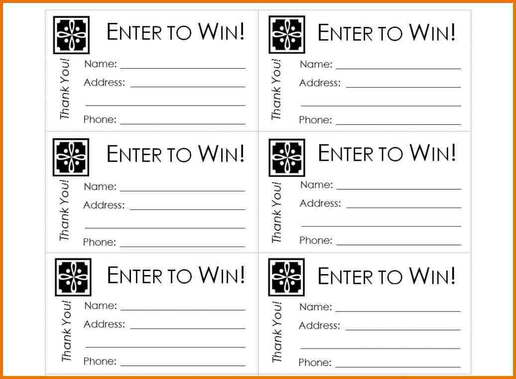 Free Printable Raffle Tickets With Stubs Free Printable