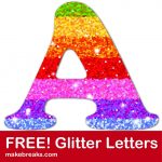 Free Printable Rainbow Glitter Letters | Free Printable Letters   Free Printable Rainbow Letters