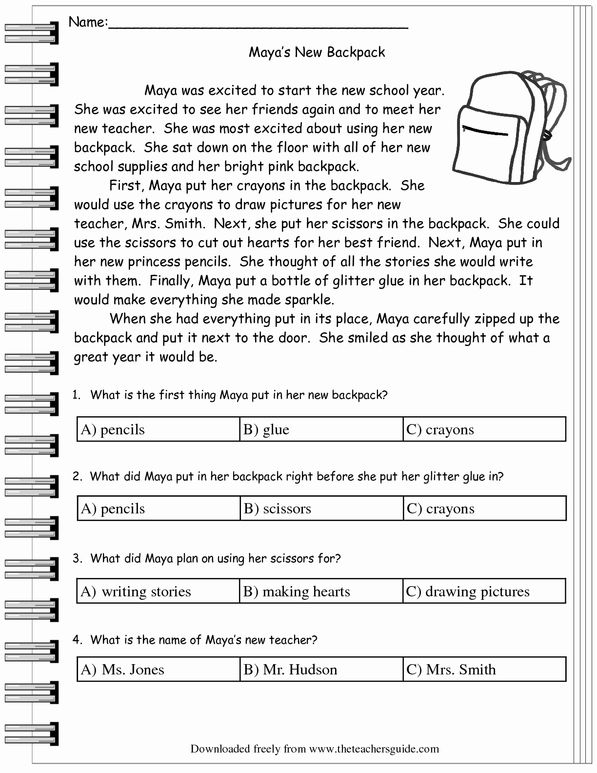 Free Printable Reading Comprehension Worksheets For 5Th Grade - Free Printable 3Rd Grade Reading Worksheets
