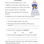 Free Printable Reading Comprehension Worksheets For Kindergarten   Free Printable Reading Comprehension Worksheets