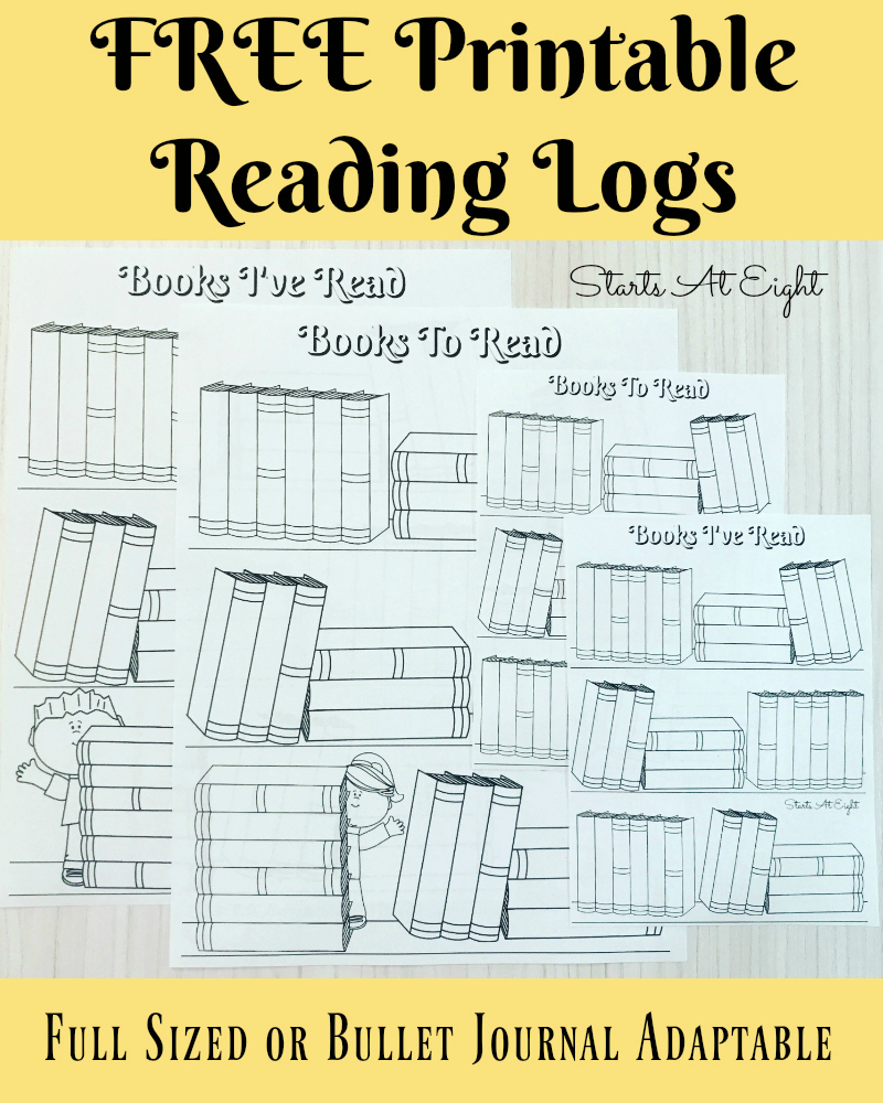 Free Printable Reading Logs ~ Full Sized Or Adjustable For Your - Free Printable Books
