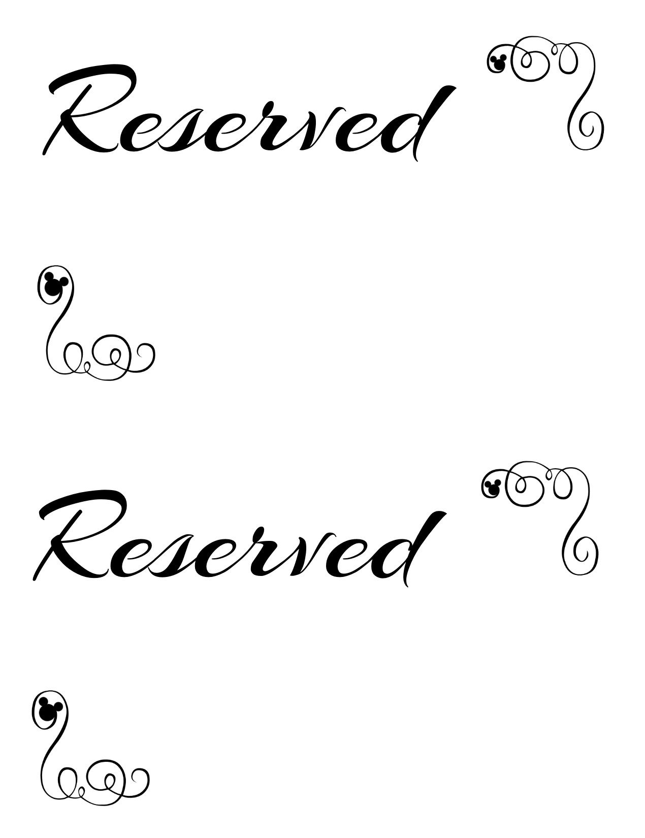 Free Printable Reserved Seating Signs For Your Wedding Ceremony - Free Printable Welcome Sign Template