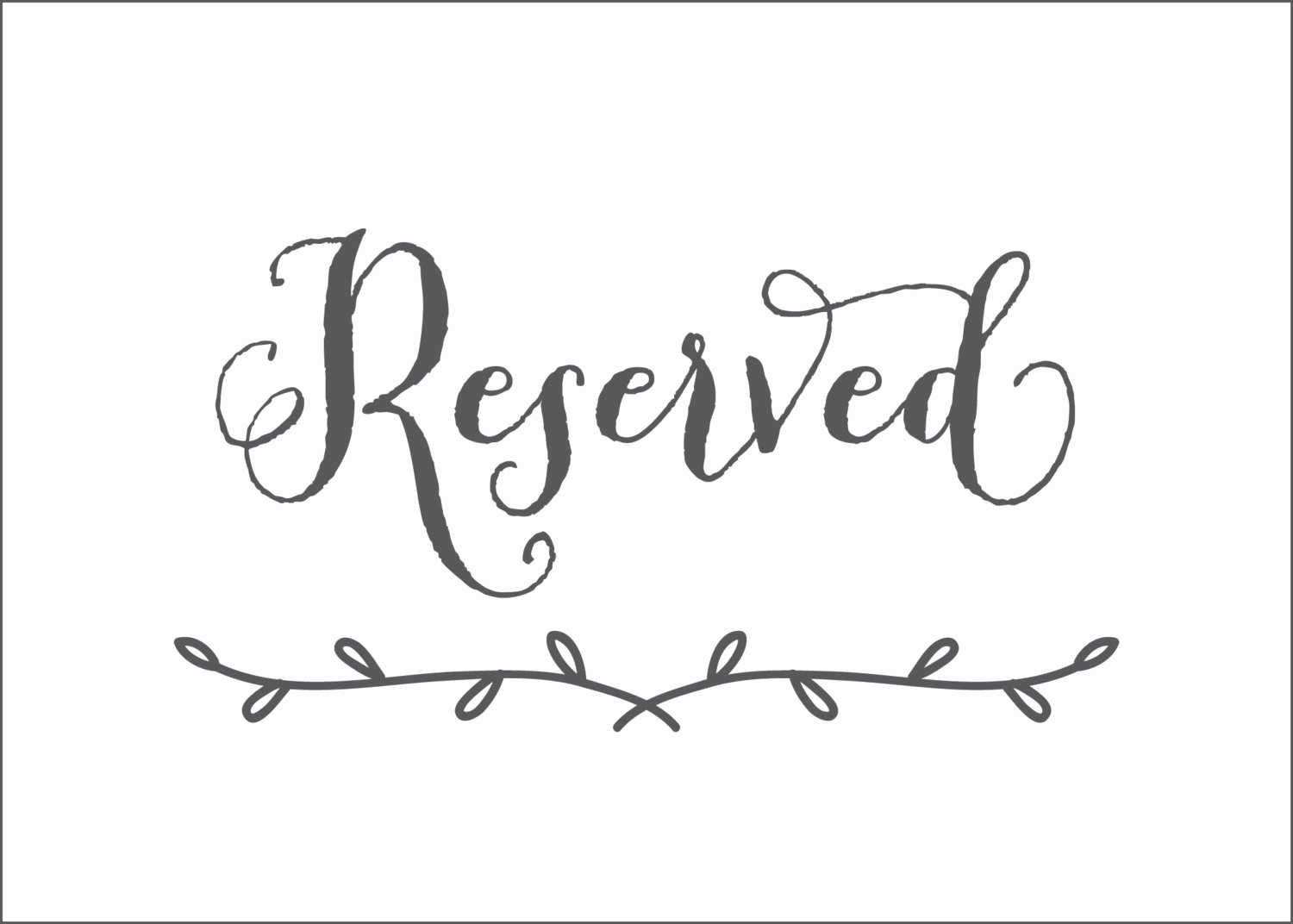 Free Printable Reserved Table Signs Template Word Printable Word Searches