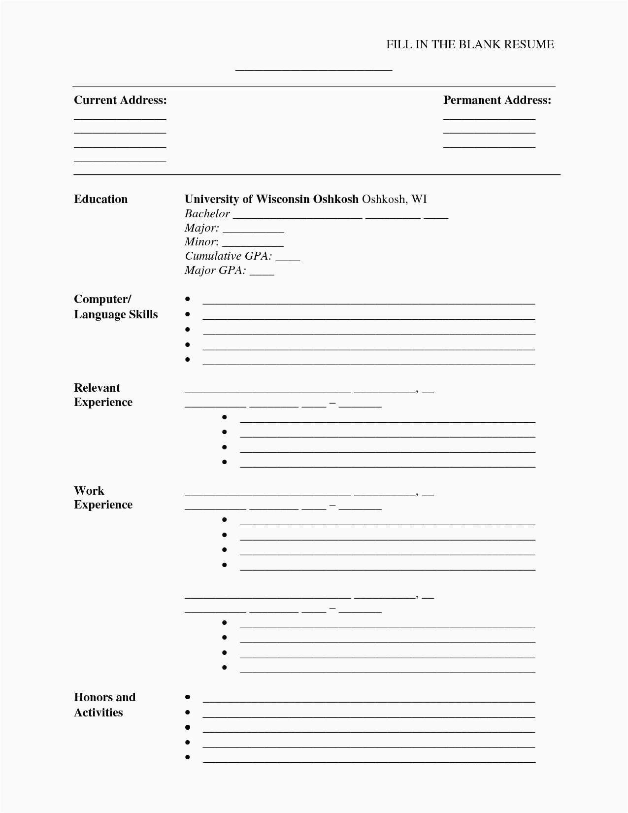 Free Printable Resume Template Inspirational 30 Free Microsoft Word - Free Printable Professional Resume Templates