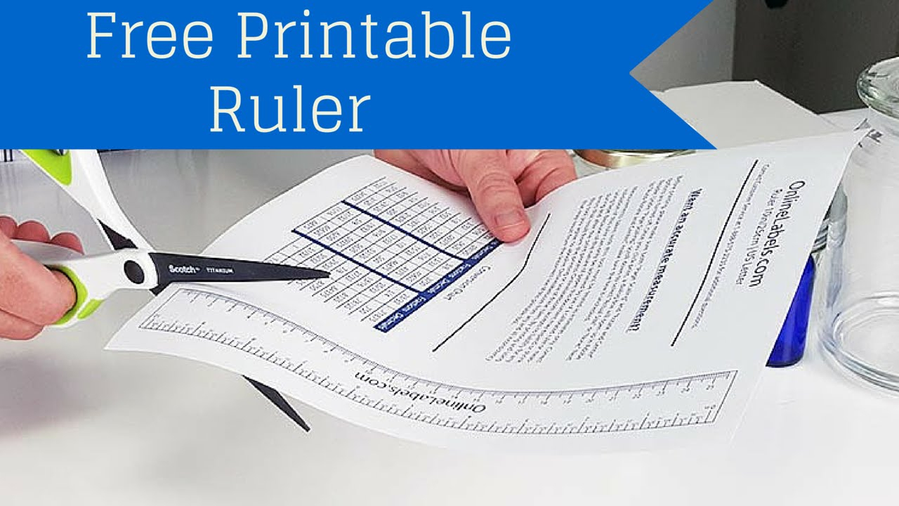 Free Printable Ruler - How To Measure Jar, Bottles And More! - Youtube - Free Printable Ruler