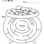 Free Printable Saint Patrick's Day Maze Worksheet For Kindergarten   Free Printable St Patrick's Day Mazes
